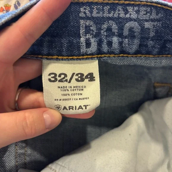 Ariat Jeans Relaxed Bootcut 32/34 100% Cotton Like New Lightly Worn Condition - Picture 3 of 6